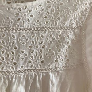 J crew Eyelet embroidered blouse